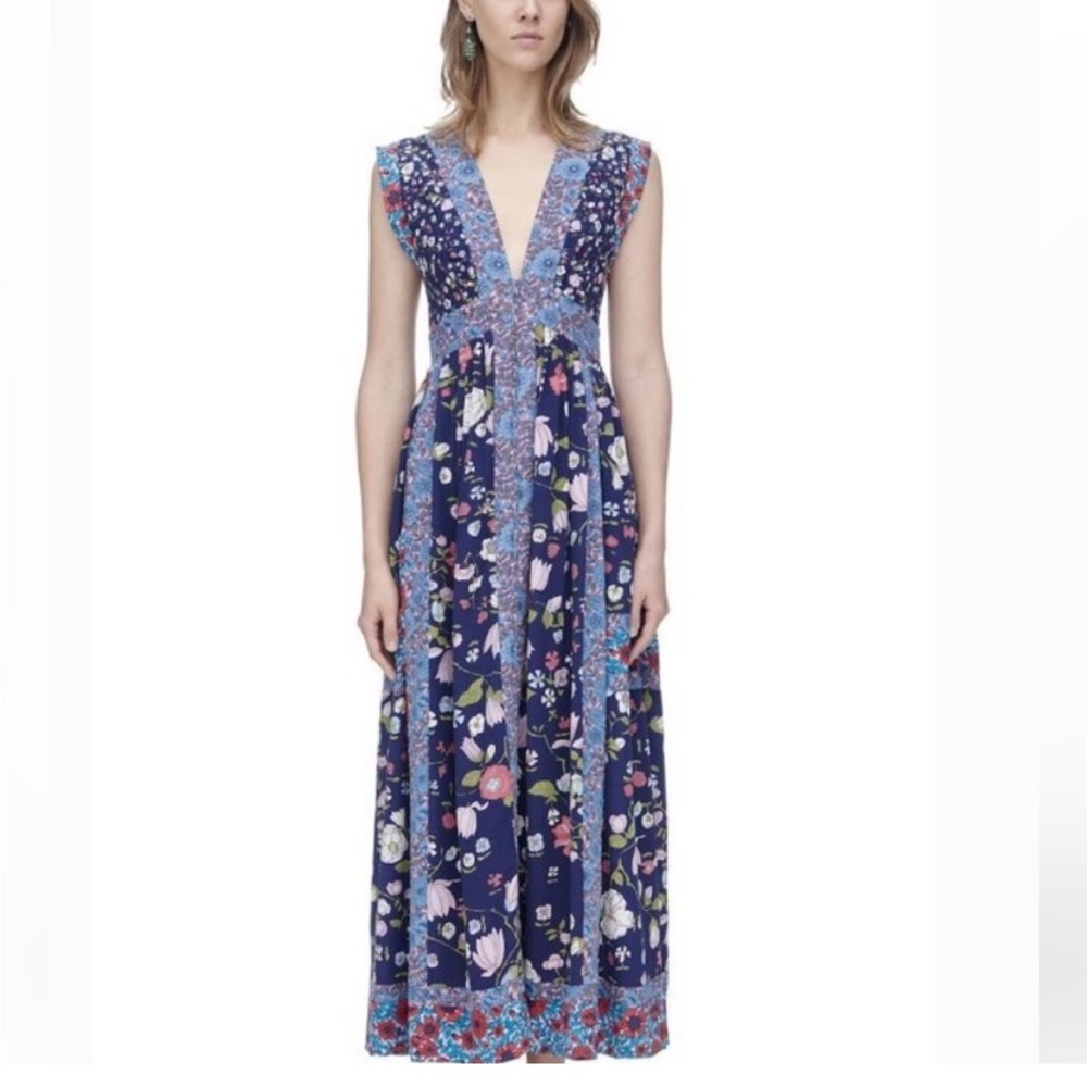 Rebecca Taylor Tapestry Garden Floral midi dress 10 / 8